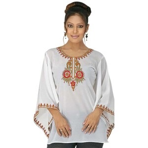 White Blouse, Snow White Shirt, Long Sleeve Shirt, Tunic Shirt, Plus Size Tunic, White Top Embroidered Top/Hippie Tunic Plus Size clothing