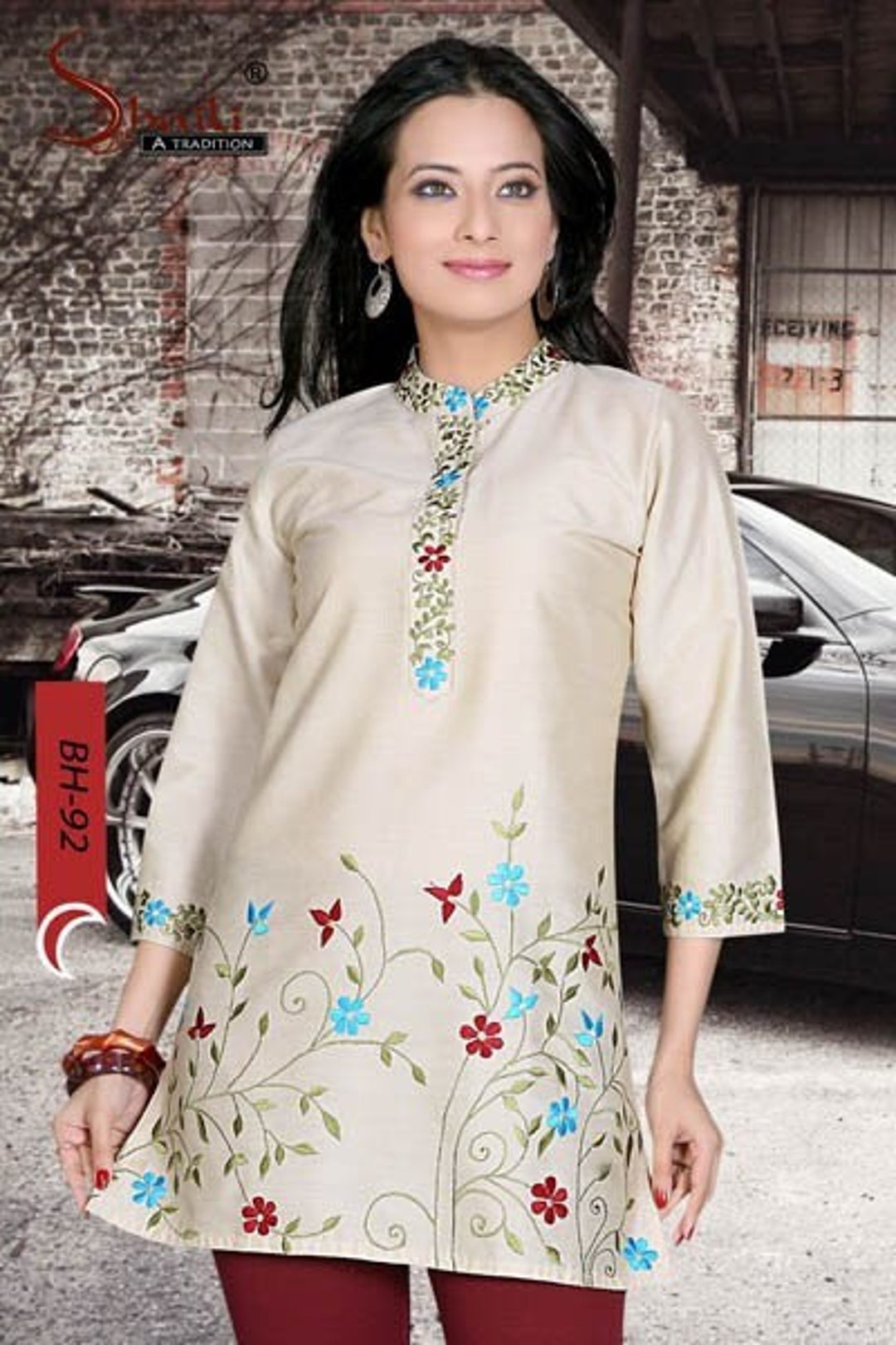 Women White Solid  Cotton Dobby High- Low Lacy Plus Size Tunic With Pin Tucks & Broad Cuffs