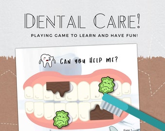 Printable Dental Care Activity Toddler Pretend Play | Oral Hygiene | Preschool Science | Toddler Activity | Busybook