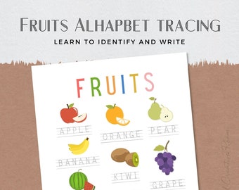 Educational Learning Fruits and Tracing | Fruits | Preschool | Toddler Activity | Homeschool