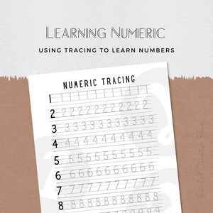 Tracciamento di numeri educativi / Tracciamento di numeri / Tracciamento di 1 - 10 / Attività prescolare / Attività per bambini piccoli / Scuola domiciliare