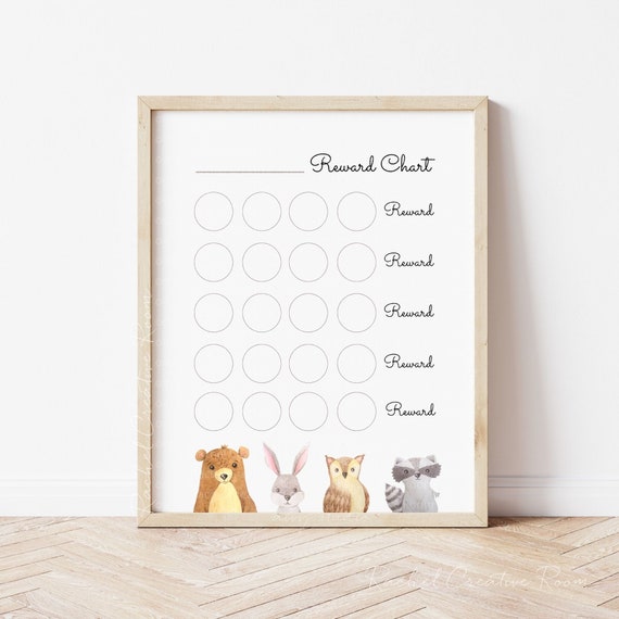 Printable Reward Chart Forest Animals Gender Neutral Chore - Etsy Canada Printable Reward Chart Forest Animals Gender Neutral Chore - Etsy Canada