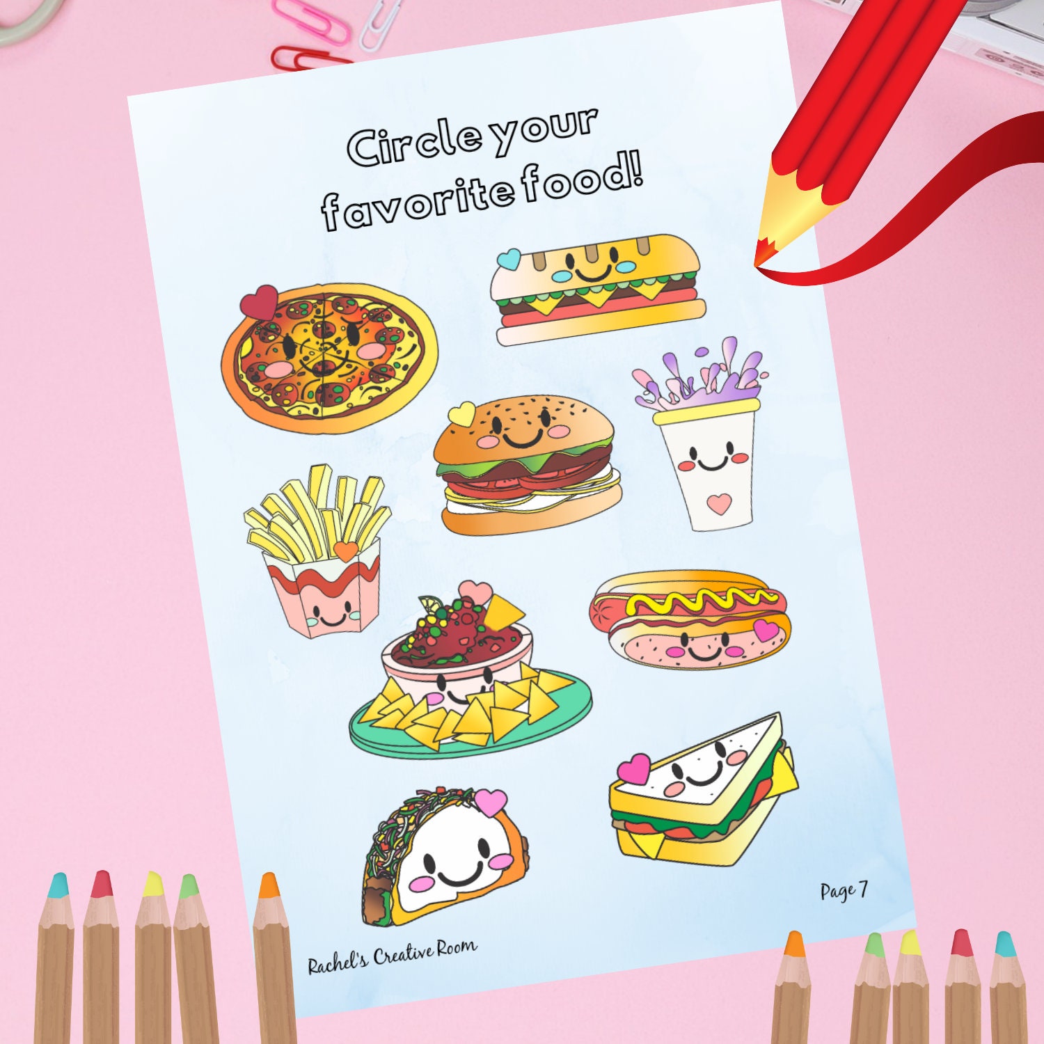 My Food Truck 10 Pages Children
