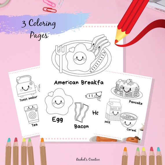 Breakfast Time Coloring Pages