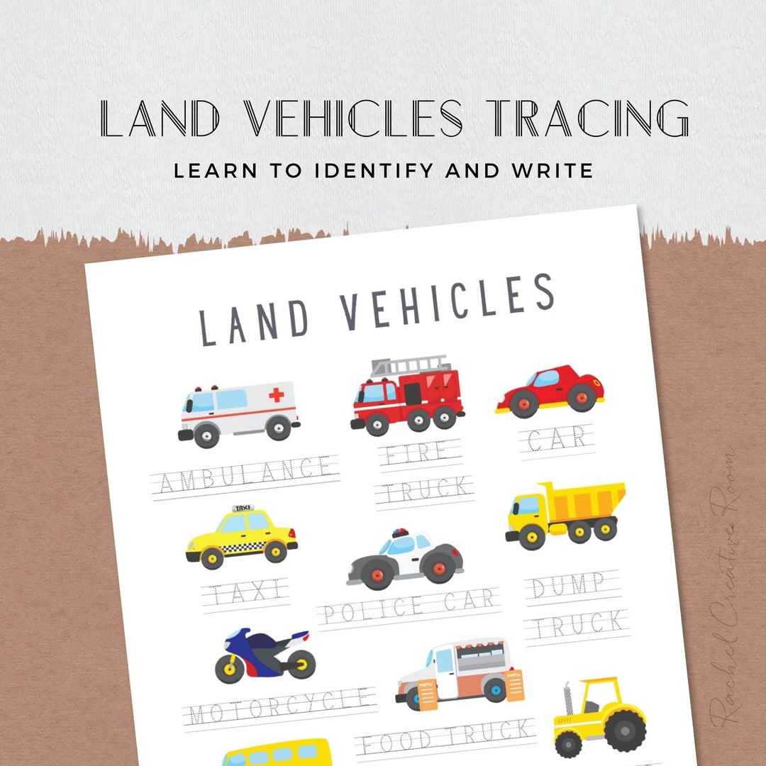 Educational Learning Land Vehicles Tracing Transportation Preschool
