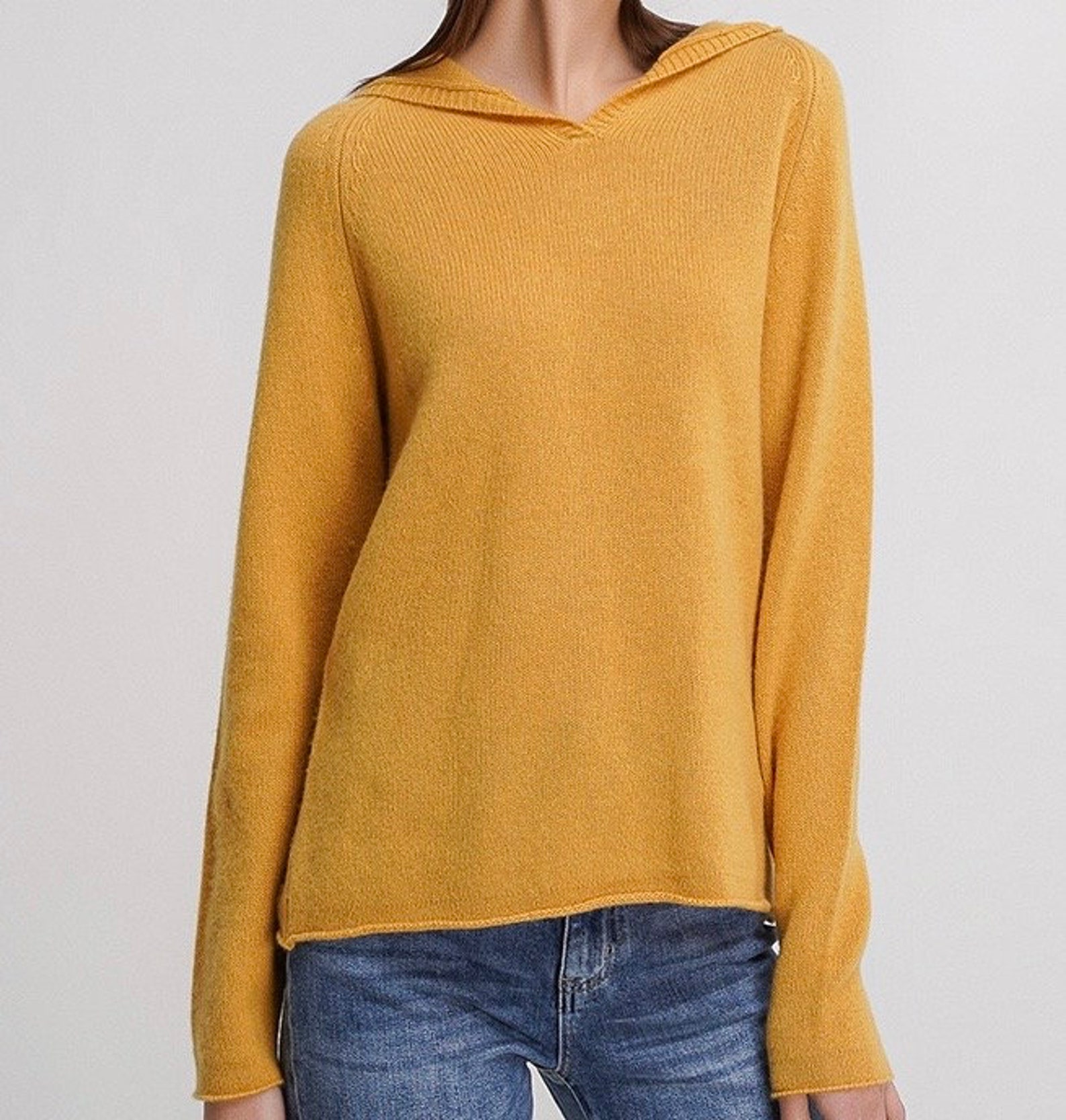 Cashmere hooded sweatshirt | Etsy