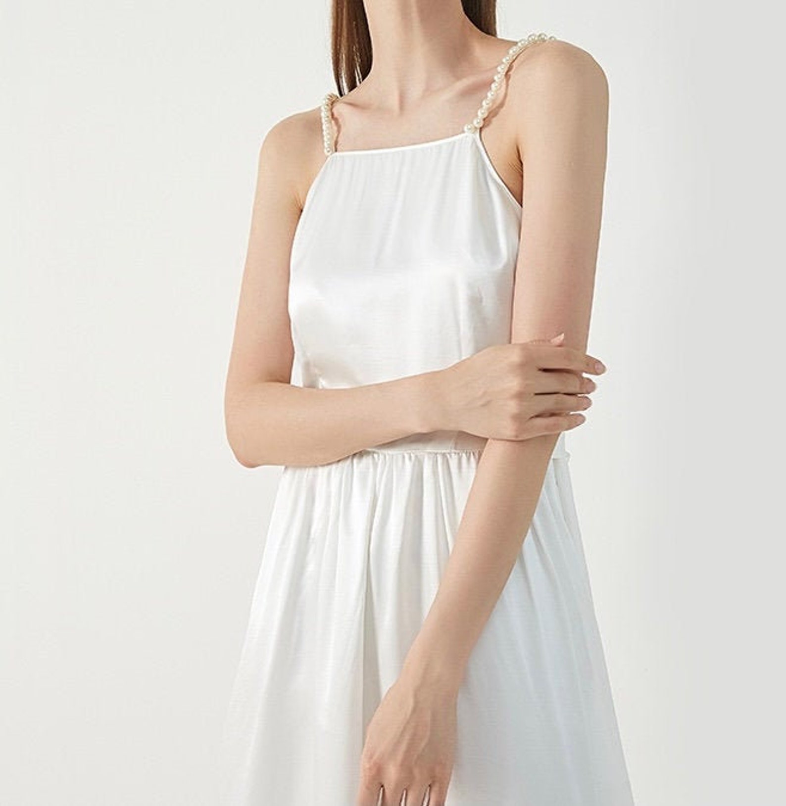 without sleeves long gown