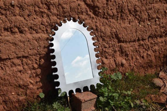 Moroccan Arched Mirror Handmade – Tin Frame Accent – Boho Home Decor Gift