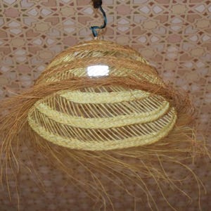 Handmade Pendant Light, Rattan Lamp Shade, Moroccan  Lamp Shade, Boho Hanging Lamp