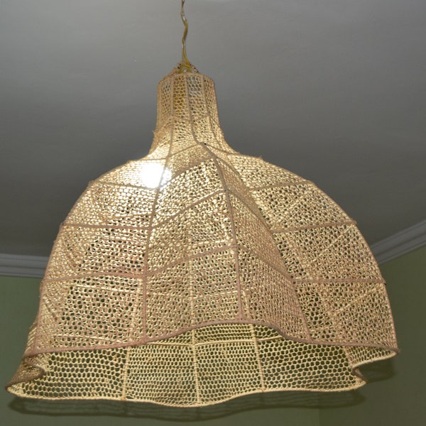 Rattan Pendant Light, Moroccan wicker Lamp,Pendant Light, Rattan Lamp Shade, Boho Hanging Lamp