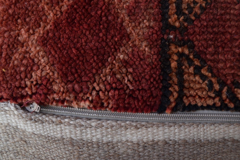 Kilim pouf Square footstool Embroidered Ottoman Multicolors puffs Home decor