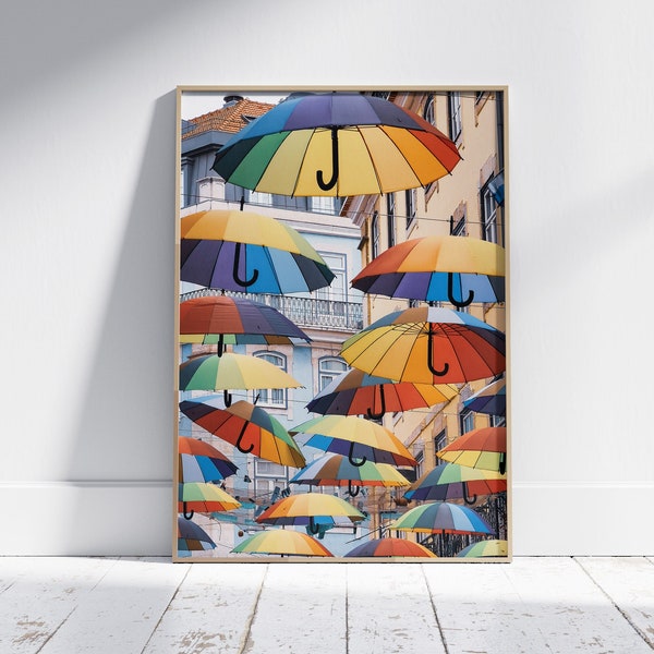 Rainbow Umbrella Etsy