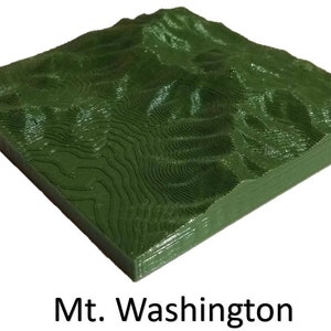 Mt. Washington 3D-gedruckte topographische Karte