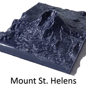 Mount St. Helens National Park 3D-Printed Topographical Map