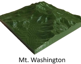 Mt. Washington 3D-Printed Topographical Map