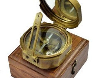 Antique Compass Etsy - personalized vintage natural sine heavy brass handmade brunton compass for fathers day gift fathers gift personalized gift for daddy
