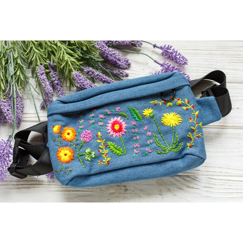 Custom fanny pack Personalized waist bag Hand embroidered Etsy
