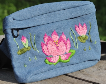 Custom fanny pack, Personalized waist bag, Hand embroidered hip pack, Pocket belt, Festival fanny pack, Shoulder bag, Crossbody purse