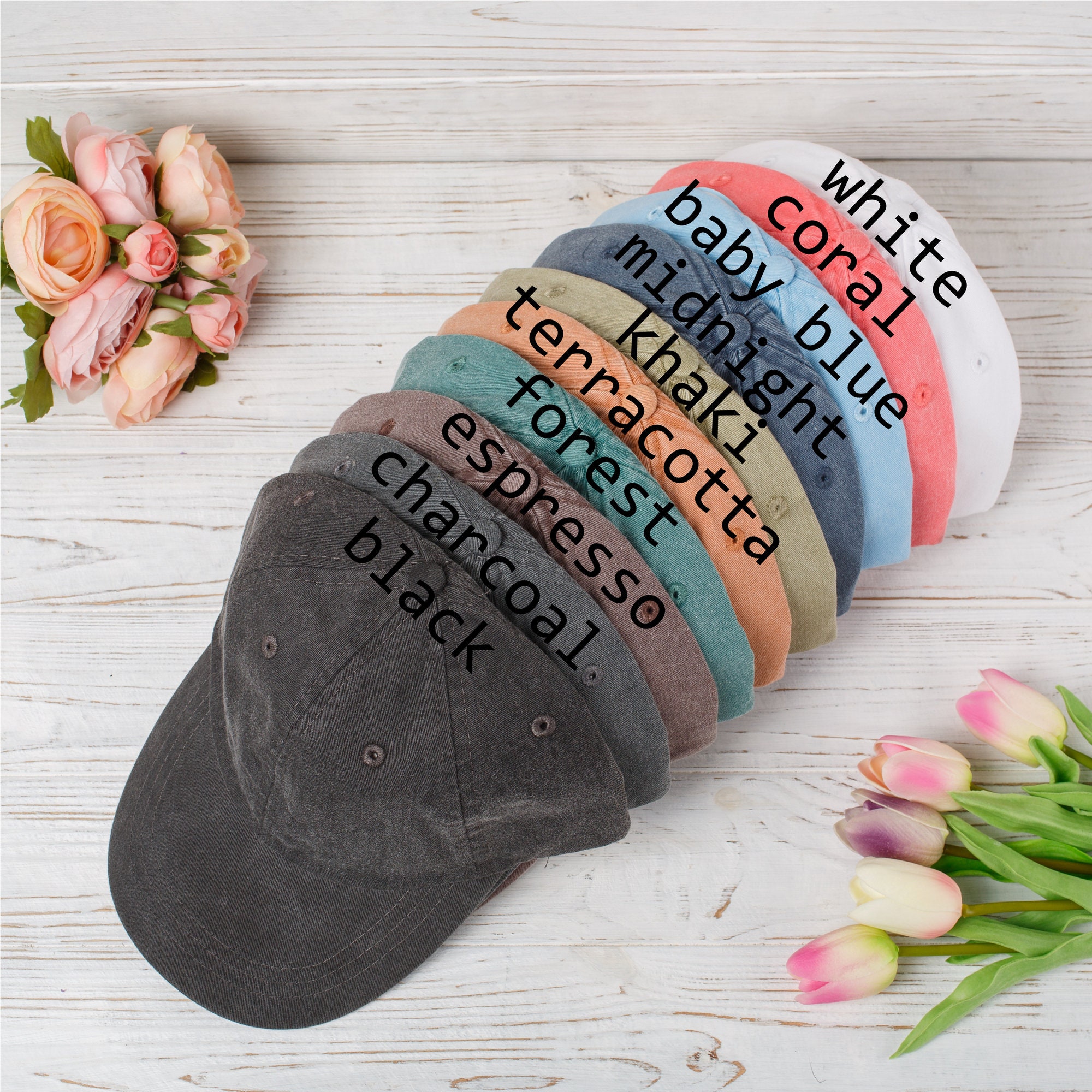 Hand Embroidered Cherry Blossom Sakura Baseball Cap