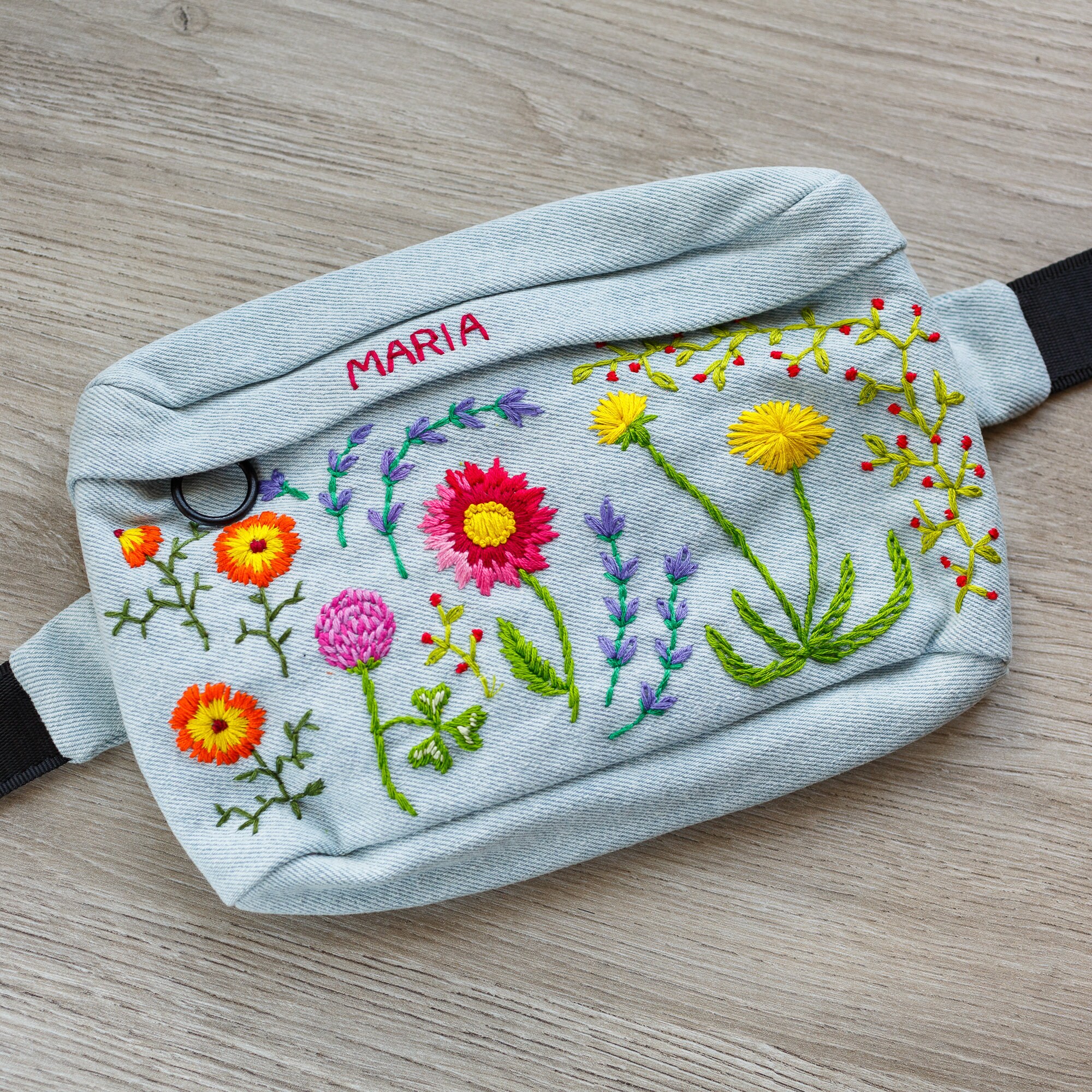 Custom embroidered top fanny pack