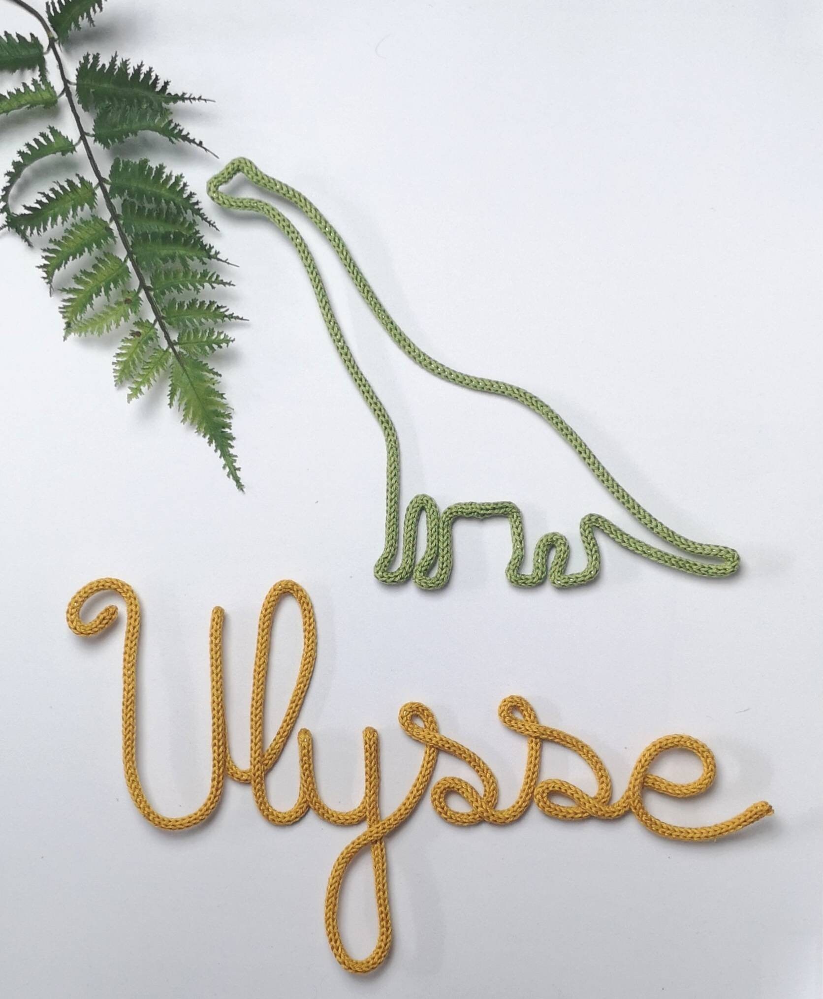 Prénom Tricotin Decor Dinosaure