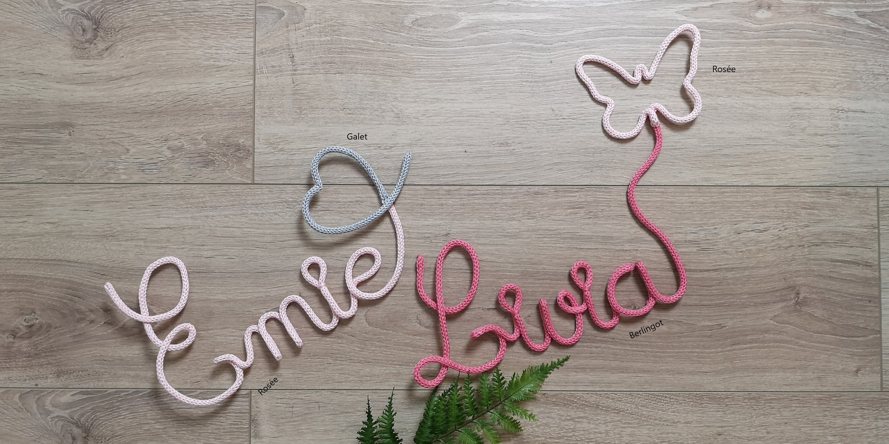 Mot ou Grand Mot, Prénom en Tricotin - Décoration Entièrement Personnalisable