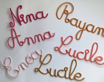 Word or big word, first name in knitting - fully customizable decoration