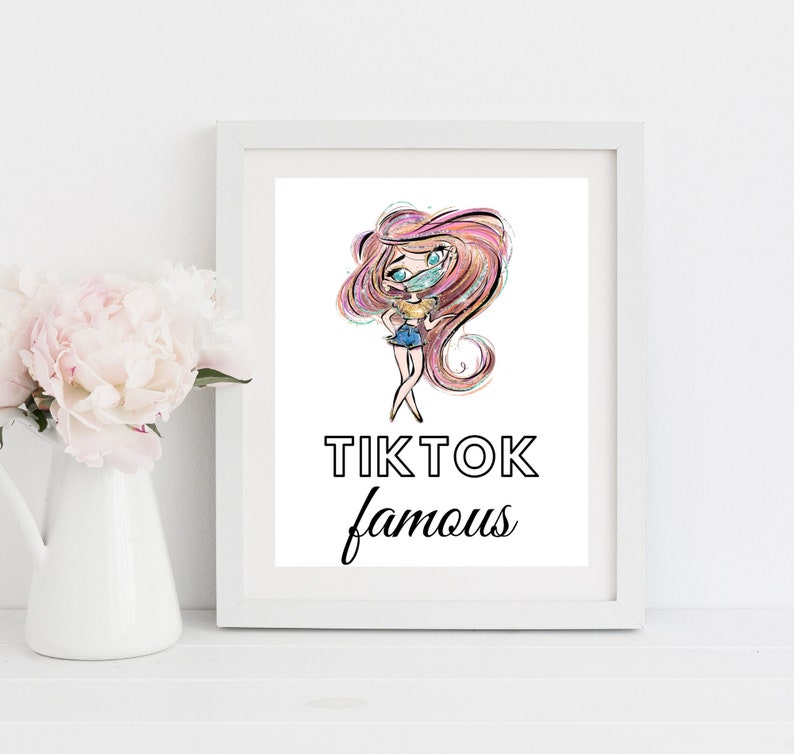Tik Tok Famous Wall Print Tik Tok Wall Art Teen Wall Decor | Etsy