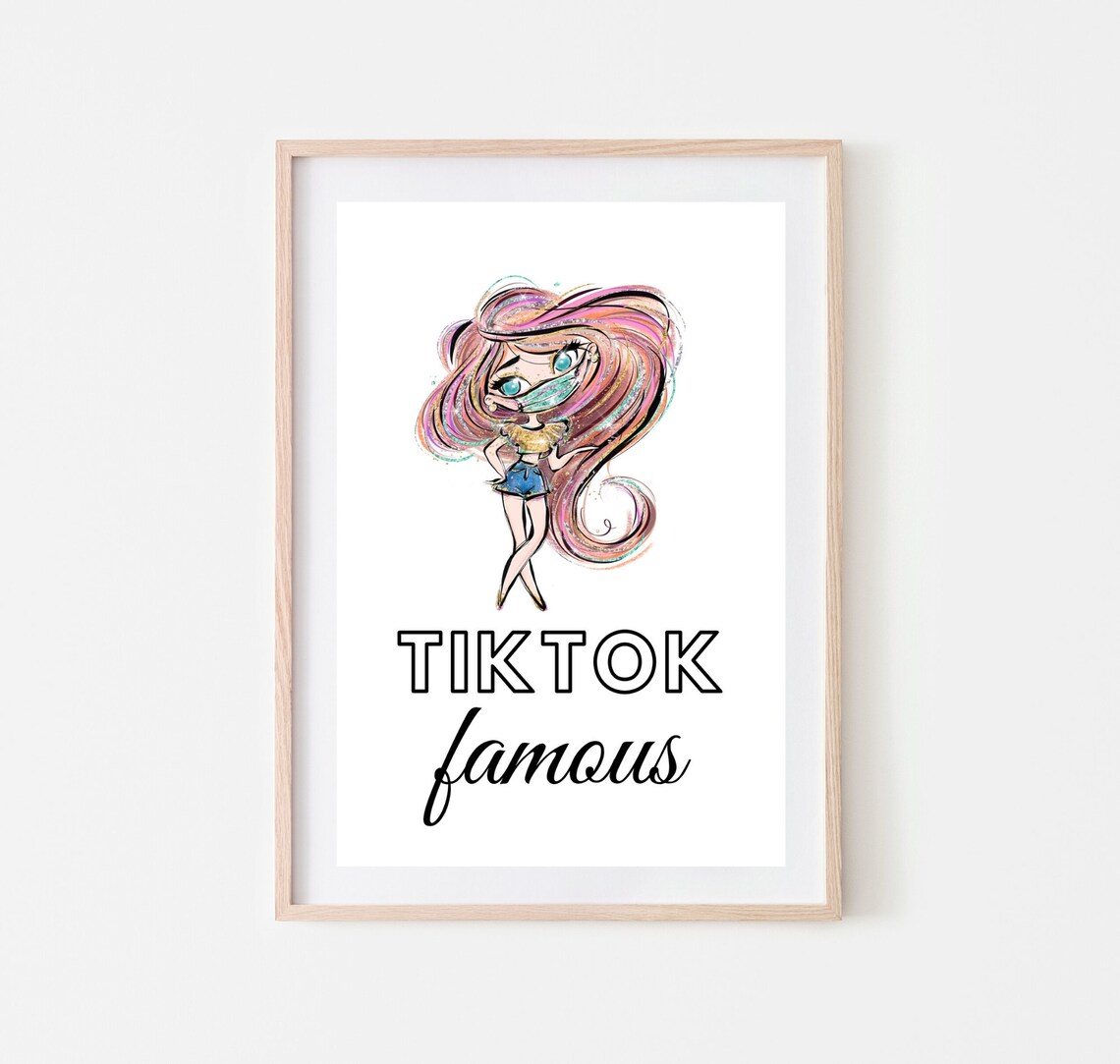 Tik Tok Famous Wall Print Tik Tok Wall Art Teen Wall Decor Etsy