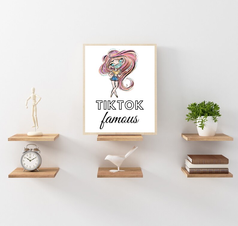 Tik Tok Famous Wall Print Tik Tok Wall Art Teen Wall Decor | Etsy