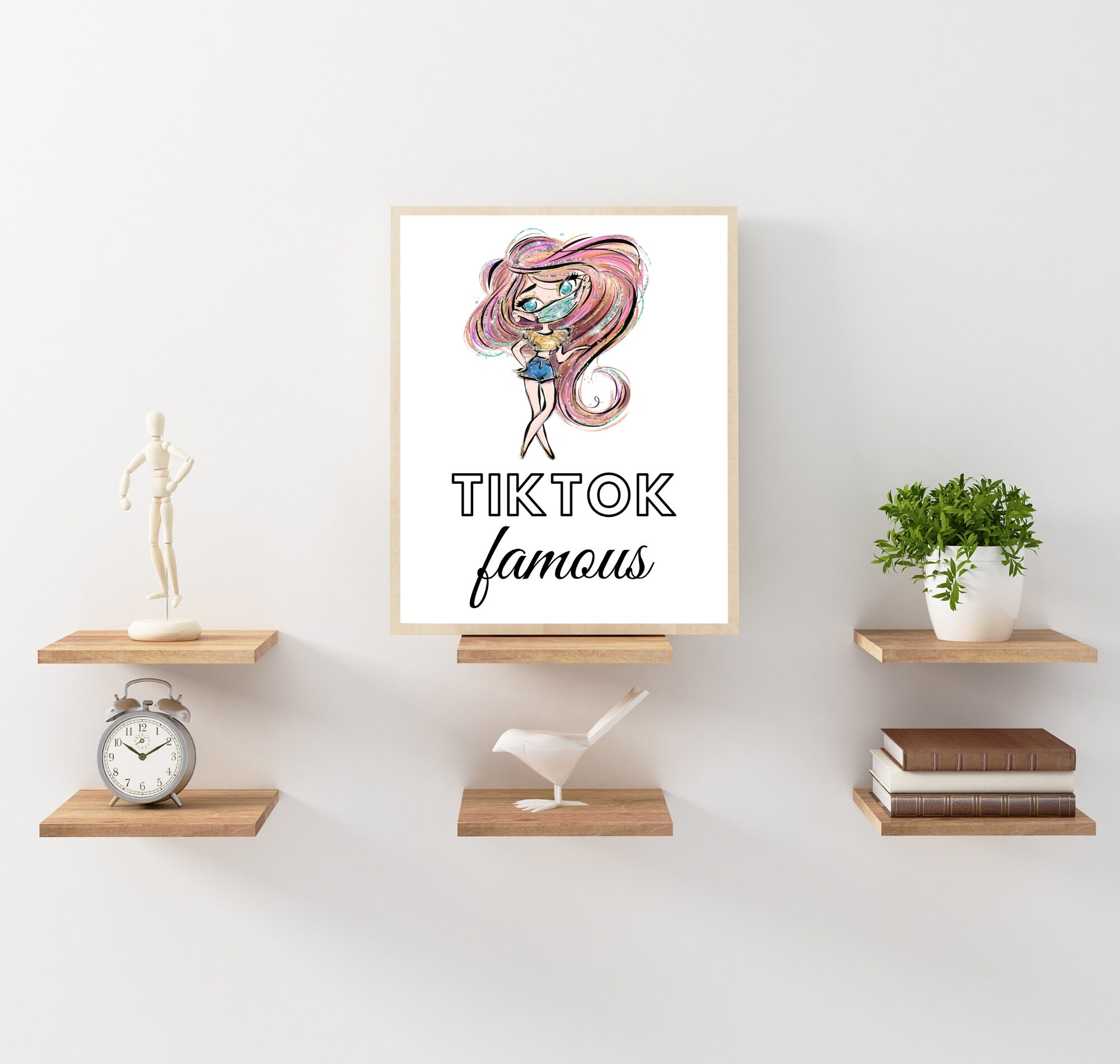 Tik Tok Famous Wall Print Tik Tok Wall Art Teen Wall Decor Etsy