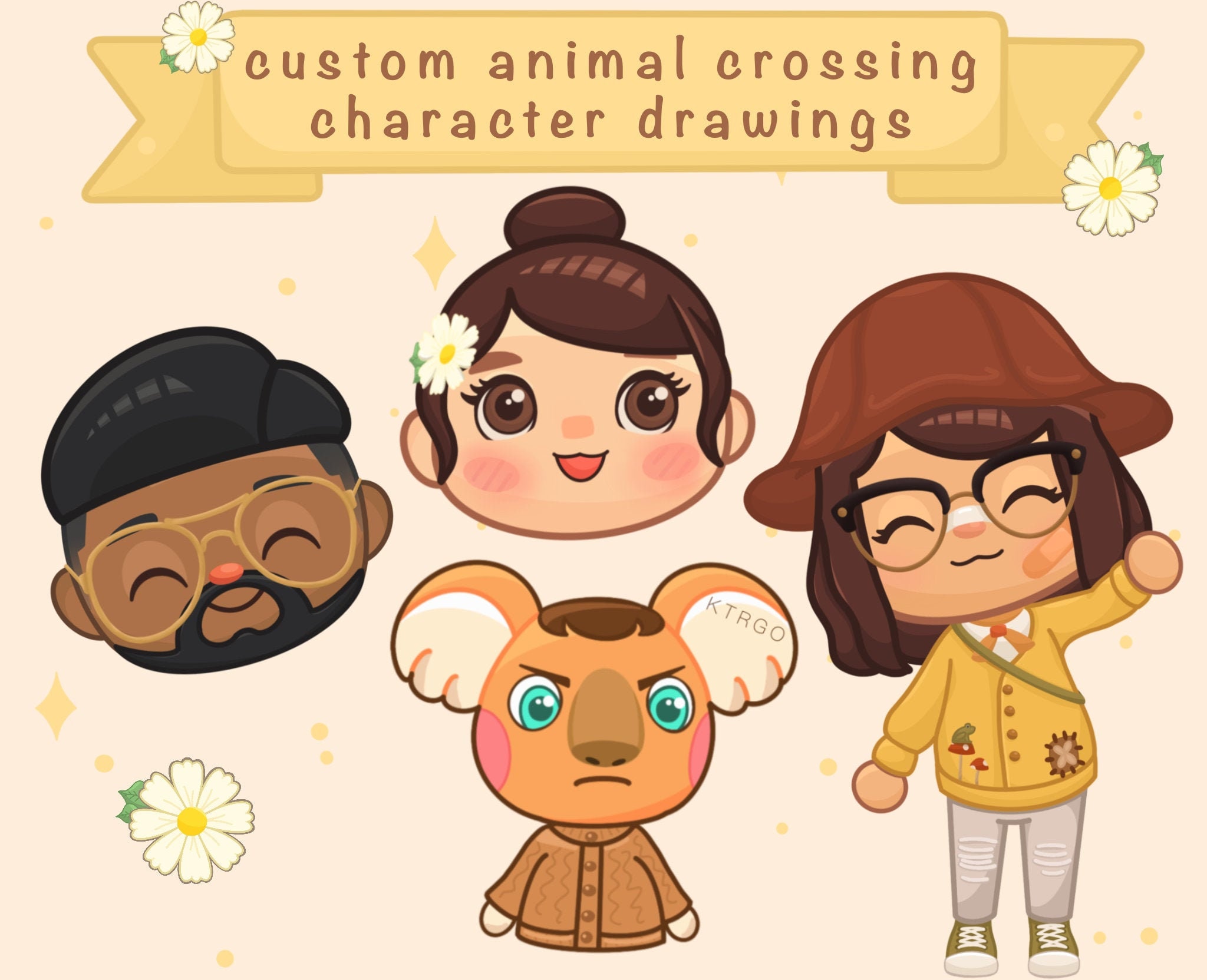 Custom ACNH Character Drawing / Custom Villager Drawings / Etsy