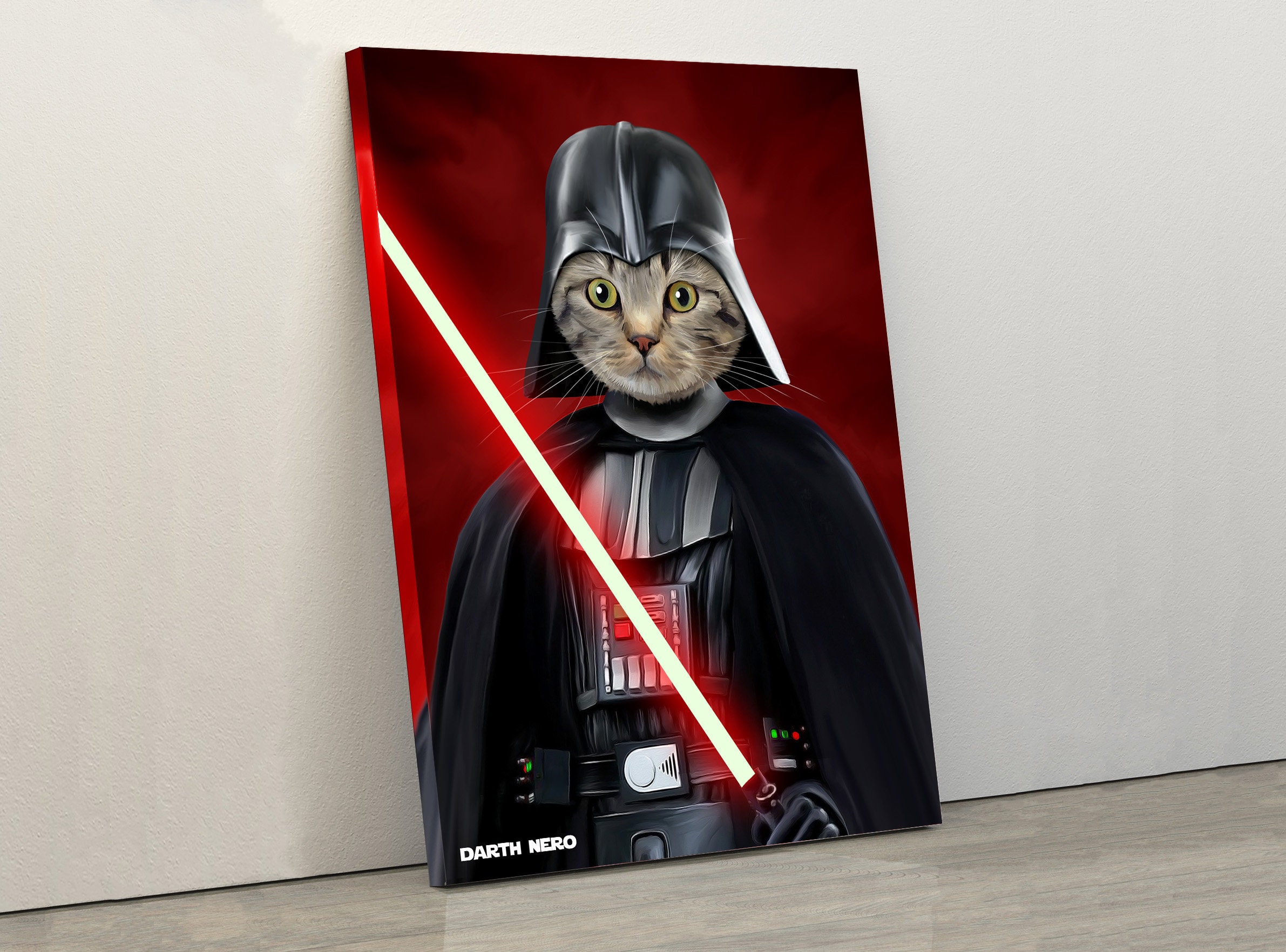 Dark Vador Portrait Personnalise Pour Animaux De Compagnie Etsy France