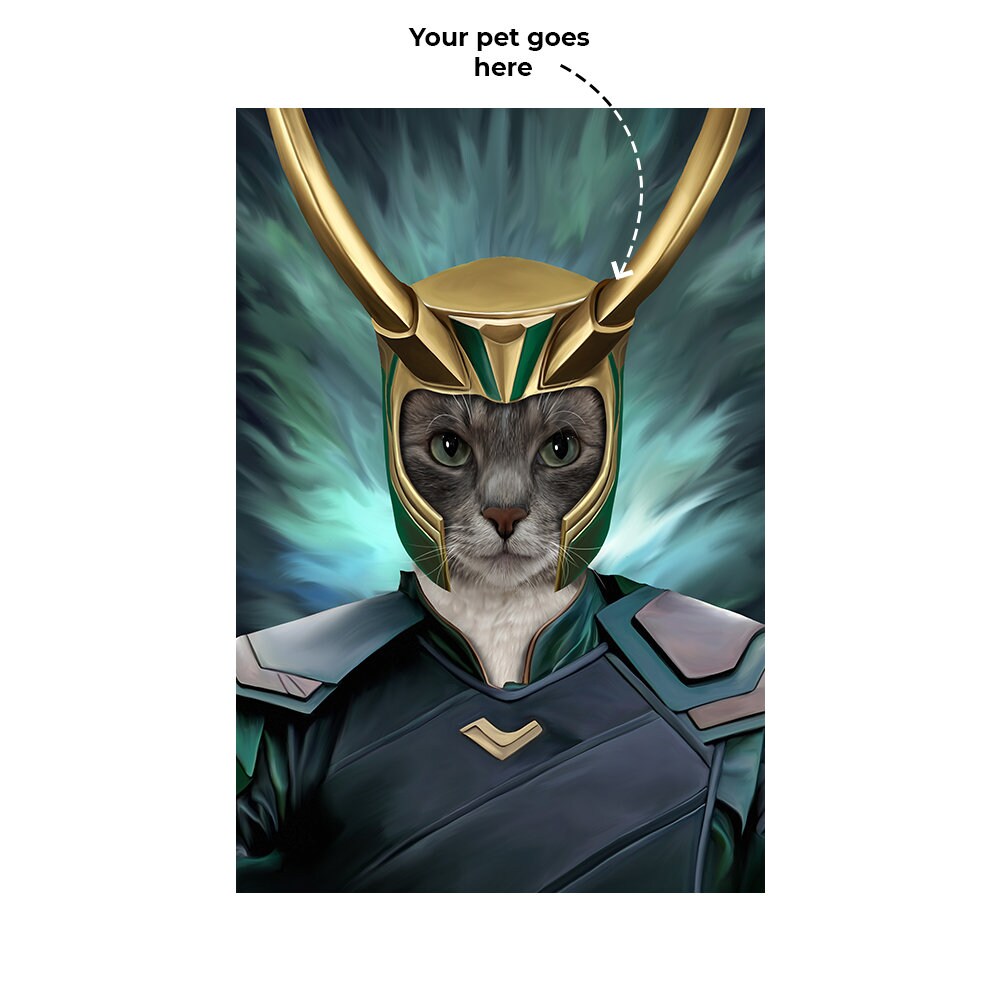 Loki Custom Pet Portrait Pet as Loki Dog as Loki Cat as Etsy UK