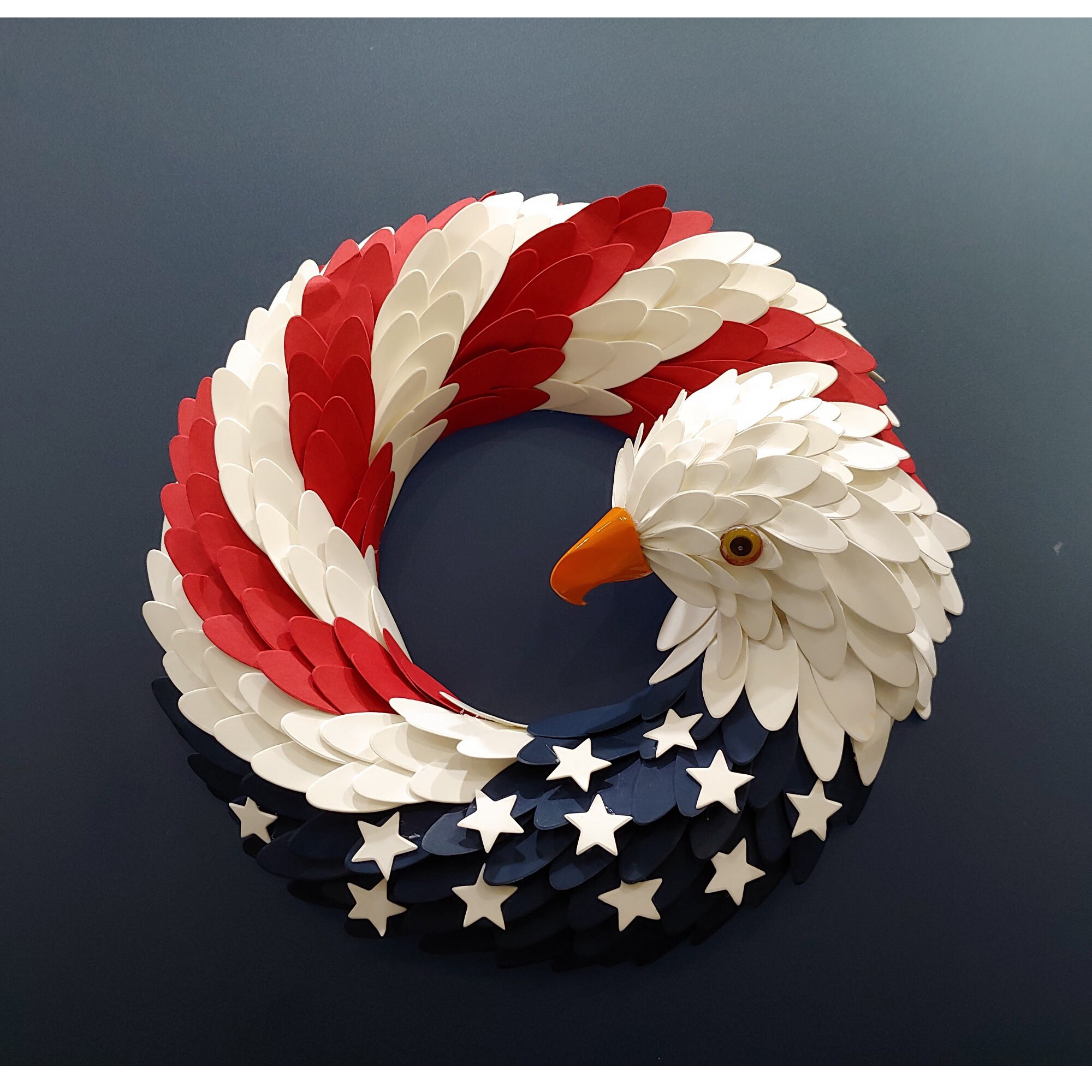 Eagle America Wreath American Eagle Patriotic Wreath Etsy