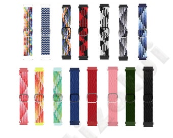 Elastic garmin venu 3s 2s, Vivomove 3S, Vivoactive 4S, Garmin Active S, Ticwatch C2, watch band 18mm fabric