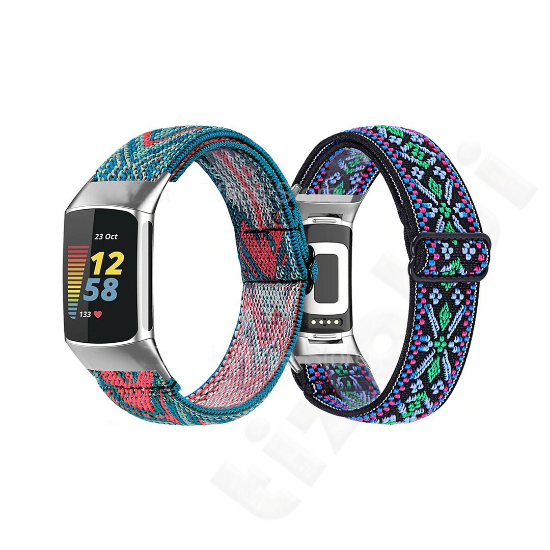 Fitbit Charge 6 Bands for Women Men, Fitbit Charge 6 Elastic Band, Fitbit Charge 5 Watch Band
