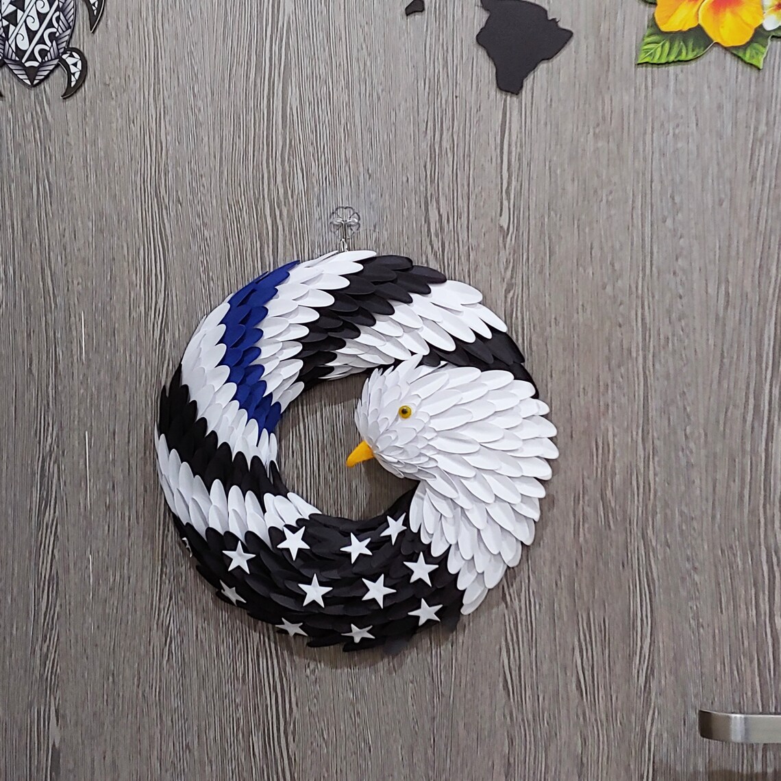 Eagle Wreath Front Door American Eagle Patriotic Wreath Etsy