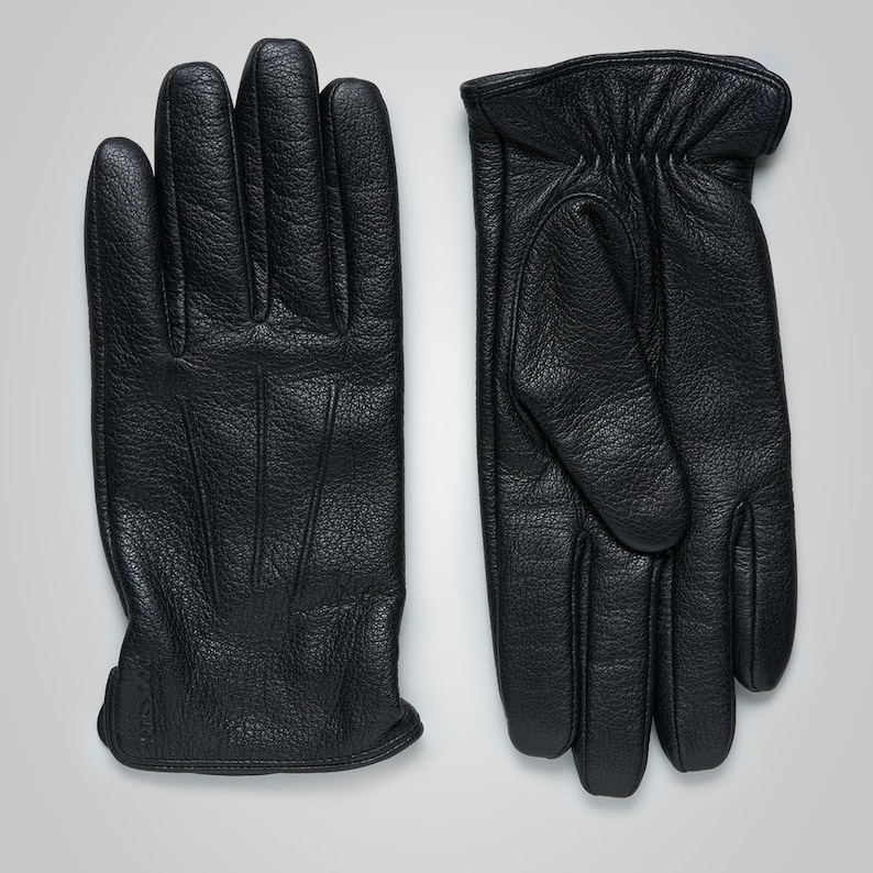 Men's Leather Gloves, Wool Lined, Sheepskin Leather Gloves, High