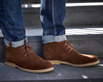Docksta Desert Boots, premium suede boots, leather insole, low shoes, Chukka Desert boots, High quality shoes