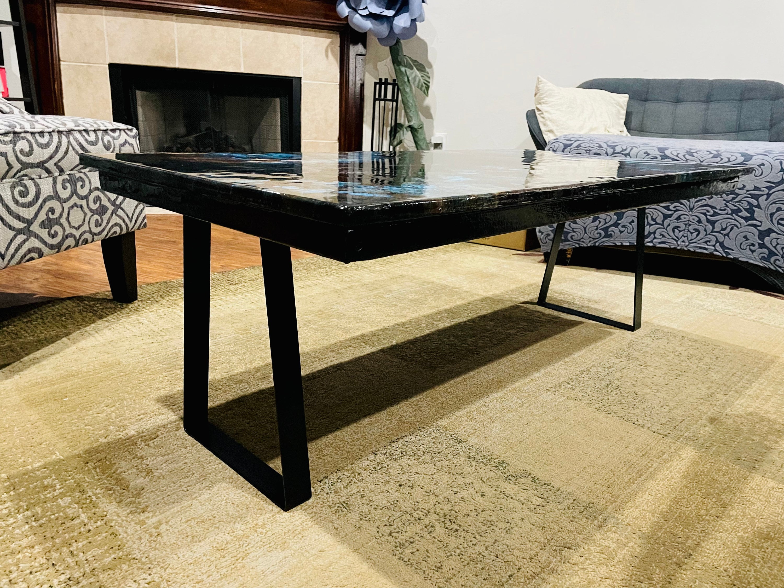 Epoxy Resin Acrylic Pour Coffee Table - Etsy
