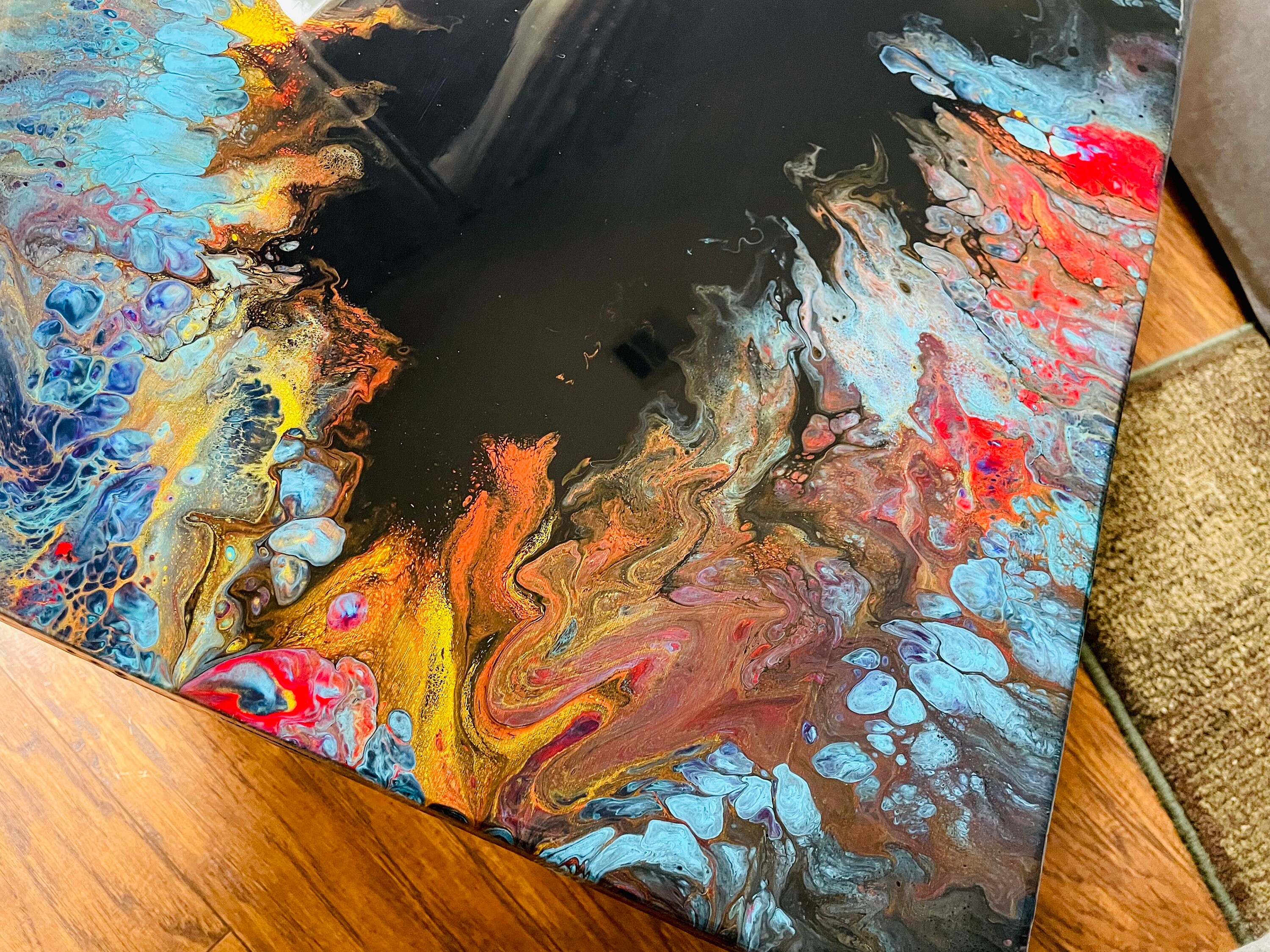 Epoxy Resin Acrylic Pour Coffee Table - Etsy
