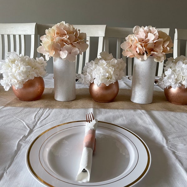 Rose Gold Vases Etsy