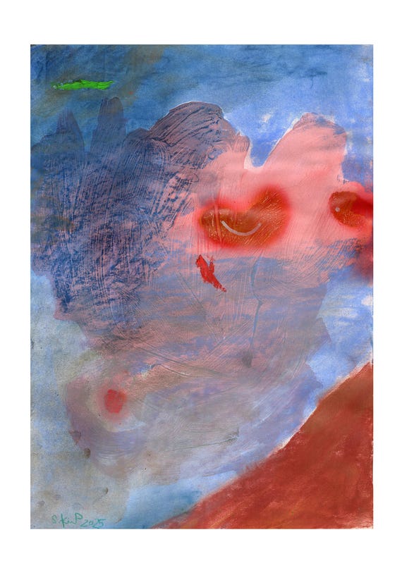 オリジナルミクストメディアペインティング抽象限定シリーズ「私は死な