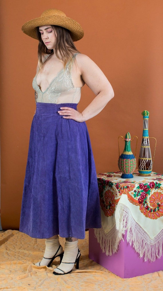suede swing skirt