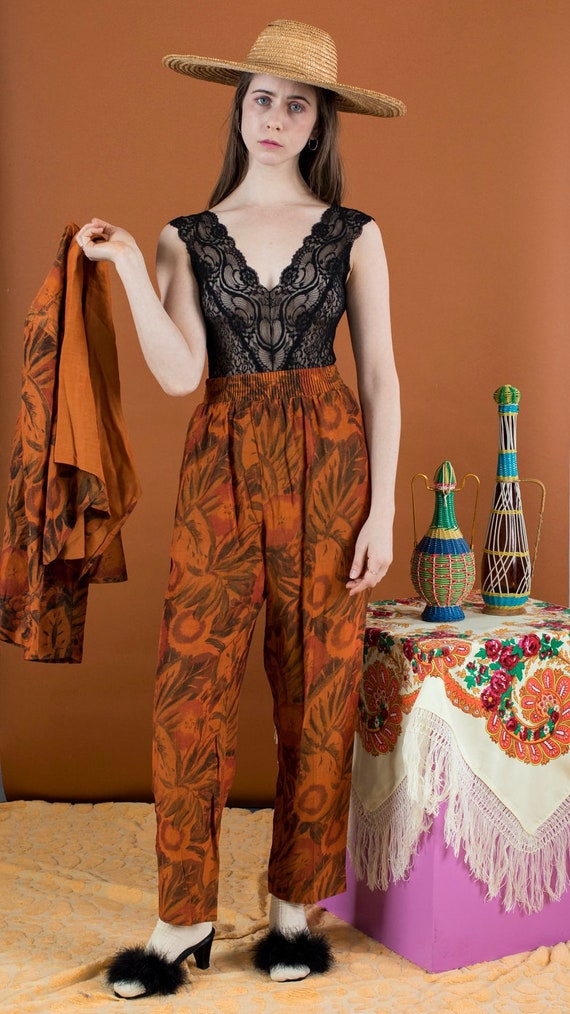 burnt tones pant set
