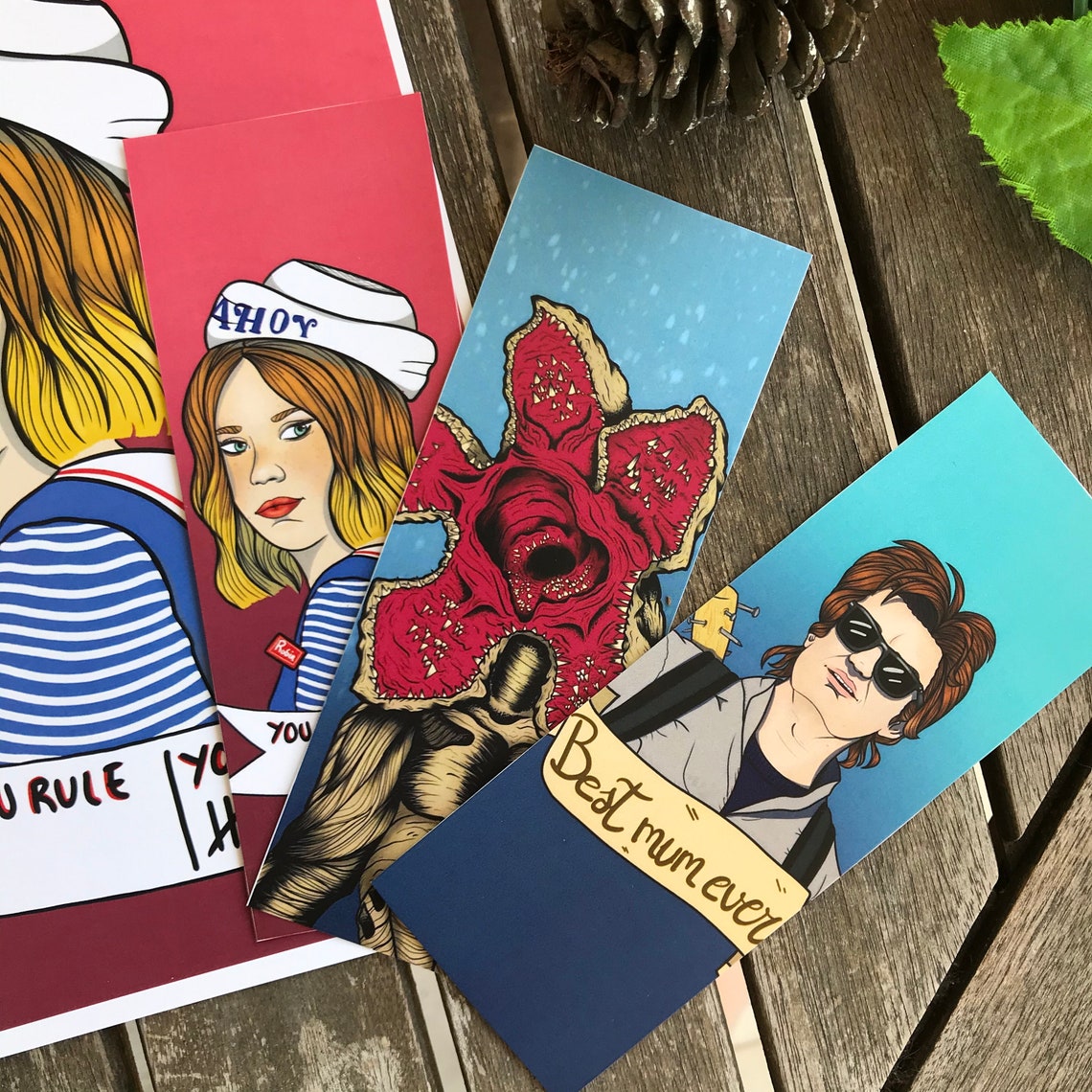 Marque Page Stranger Things A Imprimer Stranger things marque pages fanart accesoires pour les | Etsy