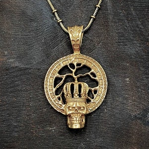 Skull Necklace Pendant Crown Thunder Skull Necklace Jewellery