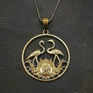 Gold Rajasthani Necklace Crest Emblem Rare Pendant Birds Crest Bohemian Necklace Boho Jewelery gift