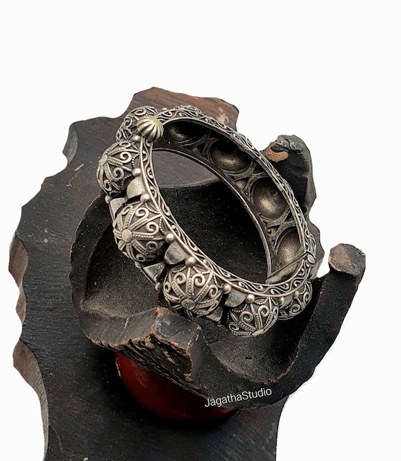 Sterling Silver Rajasthani Wide Filigree Bracelets Sterling Silver Rajasthani Wide Filigree Bracelets